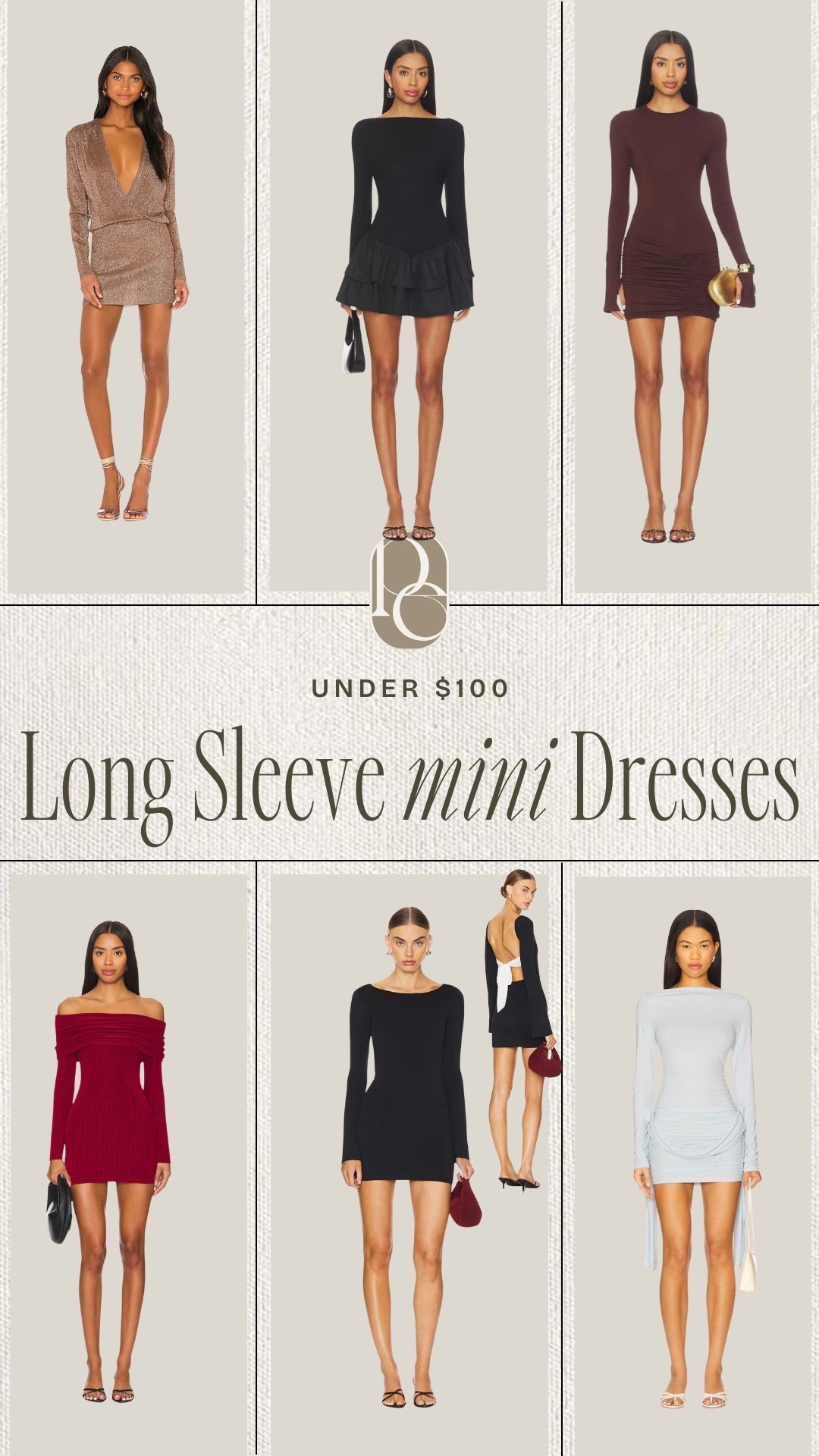 Long sleeve mini dresses under $100 off. 20% off site wide use code HAPPY20

#LTKGiftGuide #LTKHoliday #LTKFindsUnder100