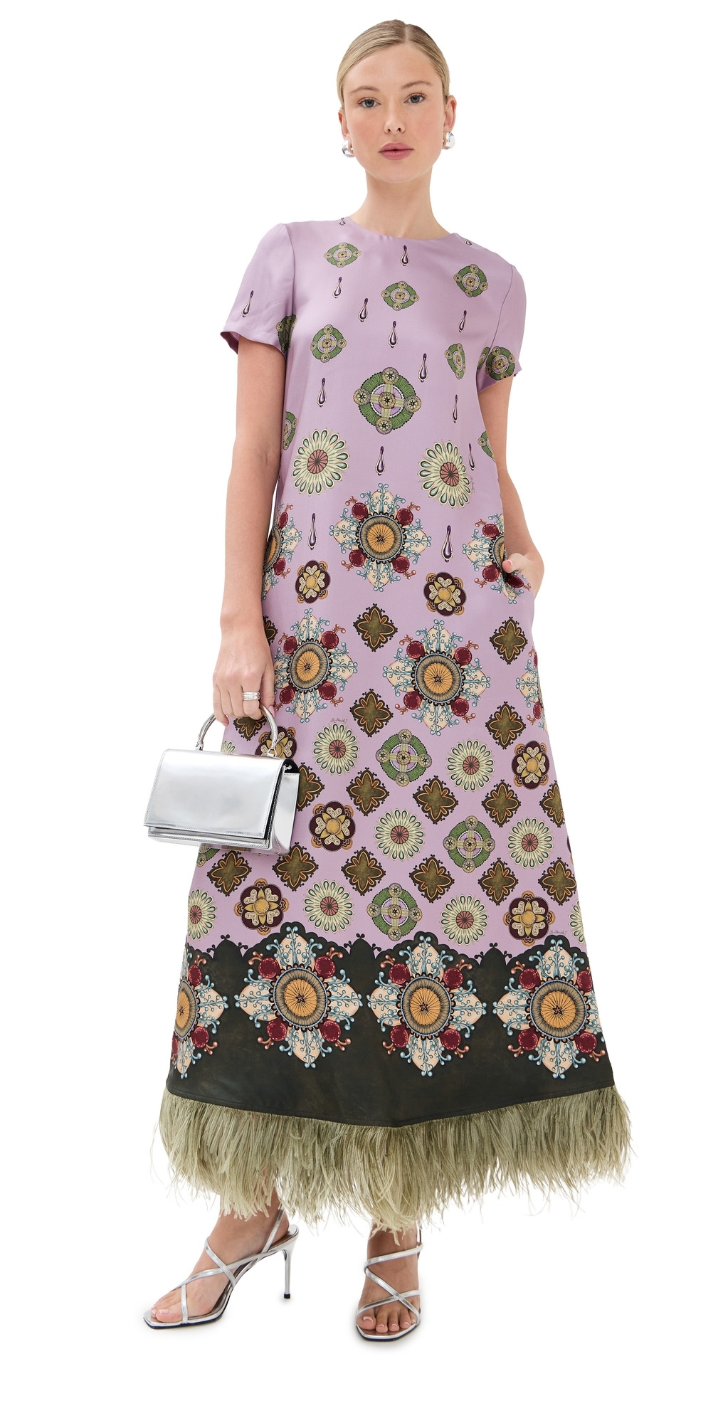 La DoubleJ Feather Swing Dress Nucleus Placee XS | Shopbop