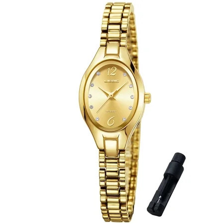 LIEBIG Small Gold Watches for Women Dainty Analog Ladies Quartz Watch Oval Case Waterproof | Walmart (US)