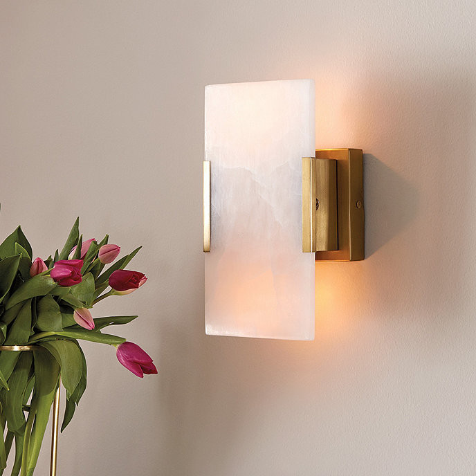 Brittany Alabaster Wall Light Sconce | Ballard Designs, Inc.