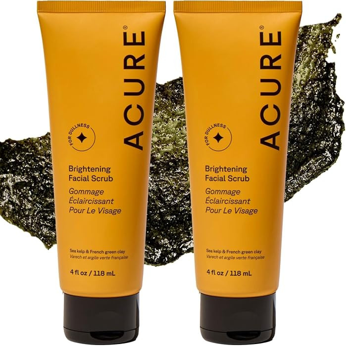 Acure Brightening Facial Scrub - Exfoliating Face Wash, Gentle Daily Scrubber & Exfoliator for Wo... | Amazon (US)