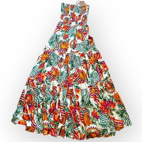 Abel the Label fruit print floral maxi dress strapless tube top, size M NWT | Poshmark