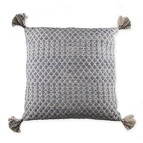 Textured Tassel Square Throw Pillow | Bed Bath & Beyond