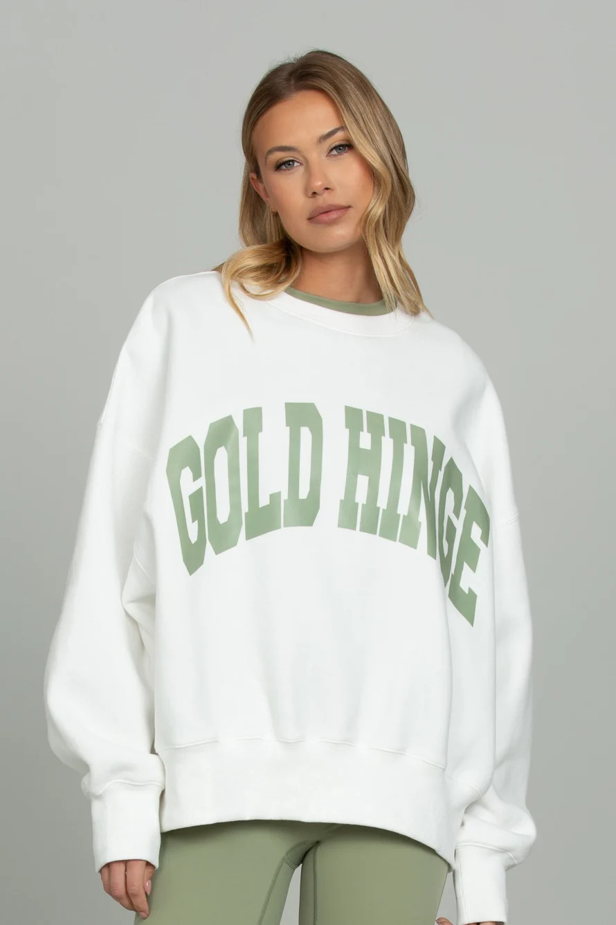 Matcha GH Wide Arm Sweatshirt | Gold Hinge