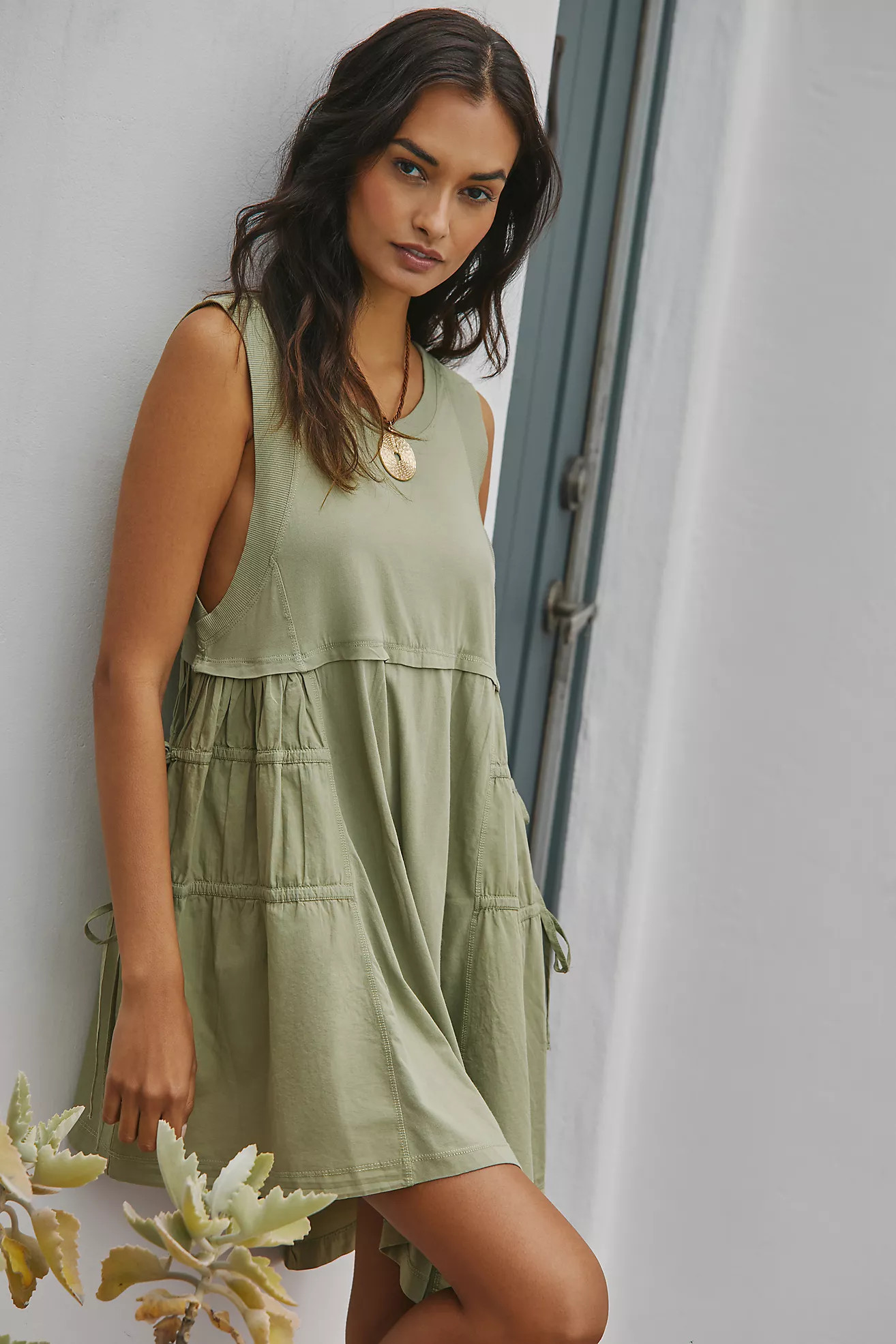 By Anthropologie Sleeveless Asymmetrical Mini Dress | Anthropologie (US)