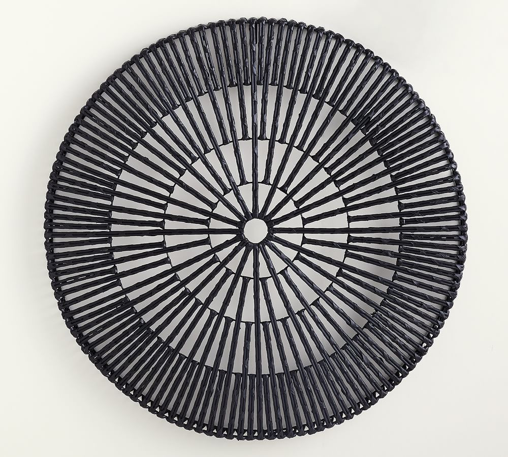 Handwoven Willow Wheel Wall Art - Black | Pottery Barn (US)