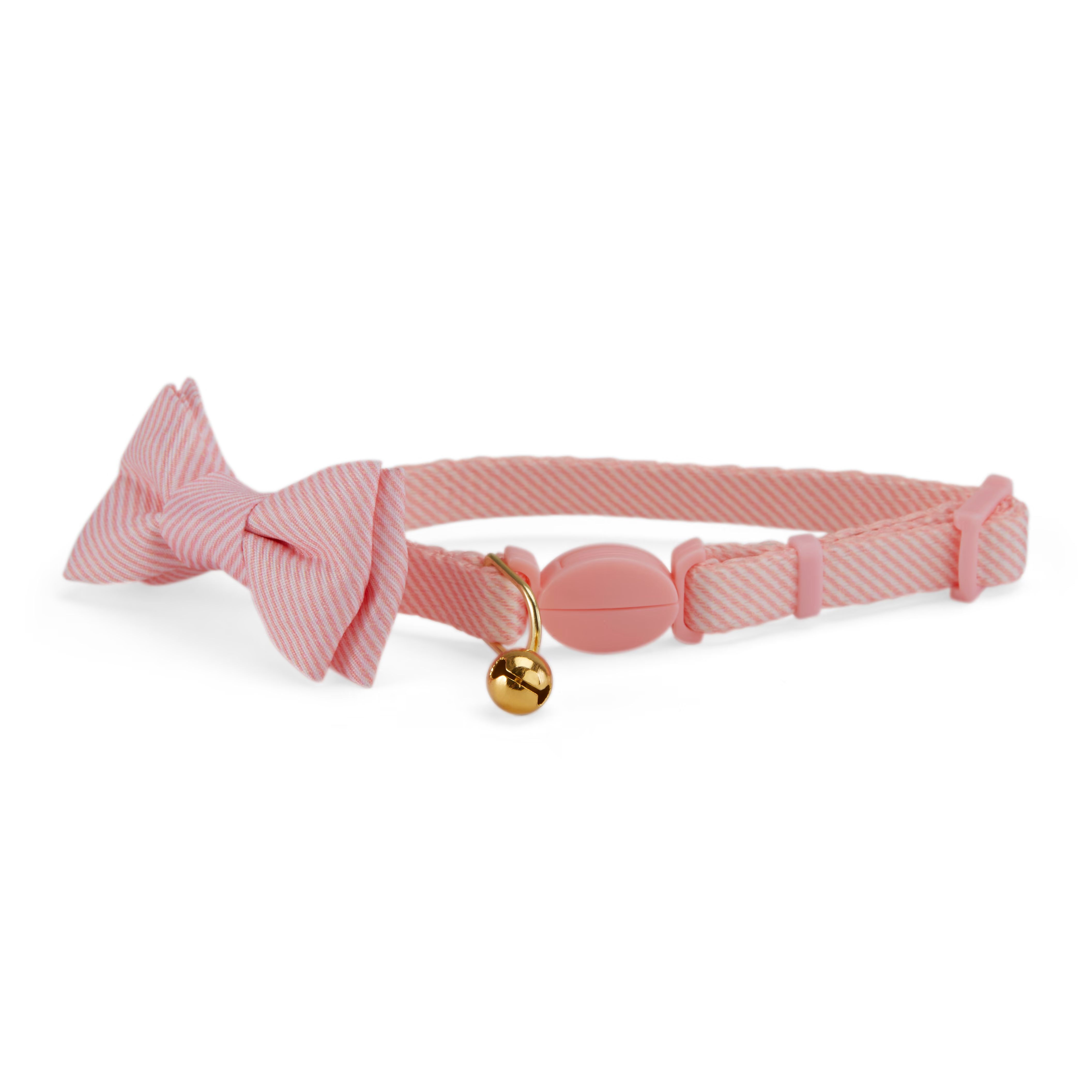 YOULY Pink Seersucker Breakaway Bowtie Kitten Collar | Petco