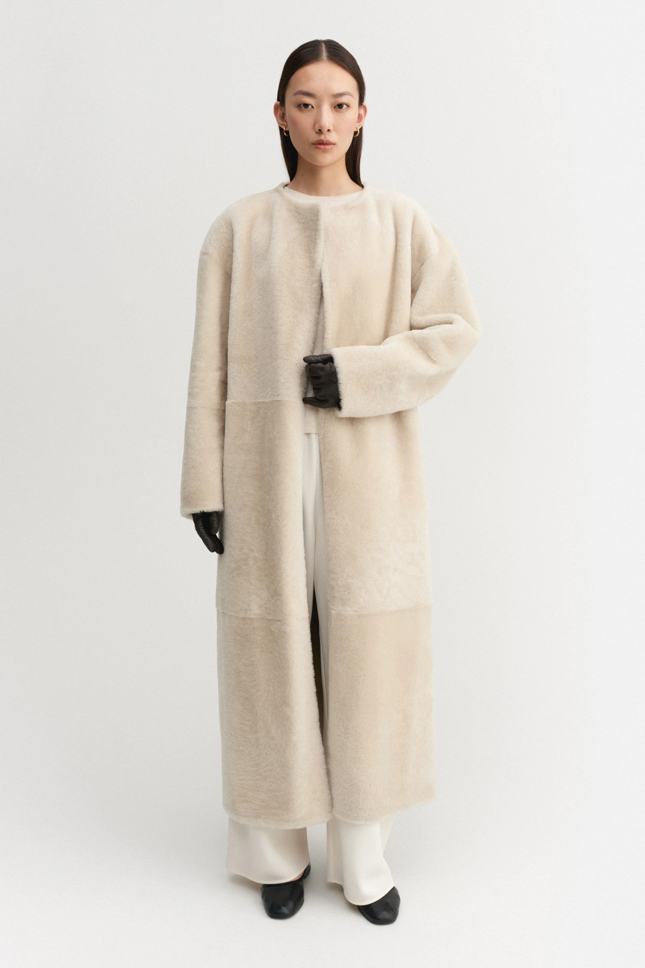 Shea Shearling Coat, vanilla | Almada Label
