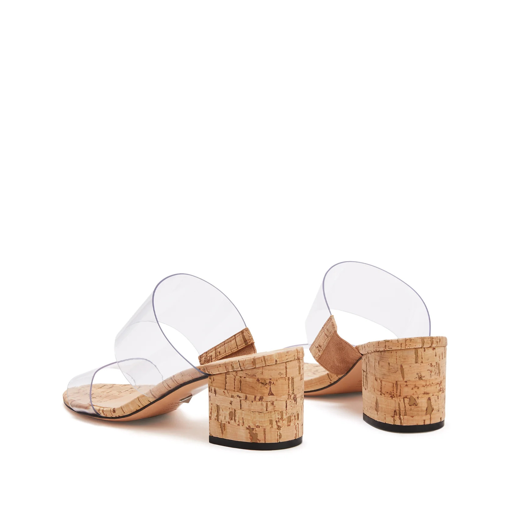 Victorie Low Heel Sandal in Natural Cork & Vinyl | Schutz Shoes | Schutz Shoes (US)