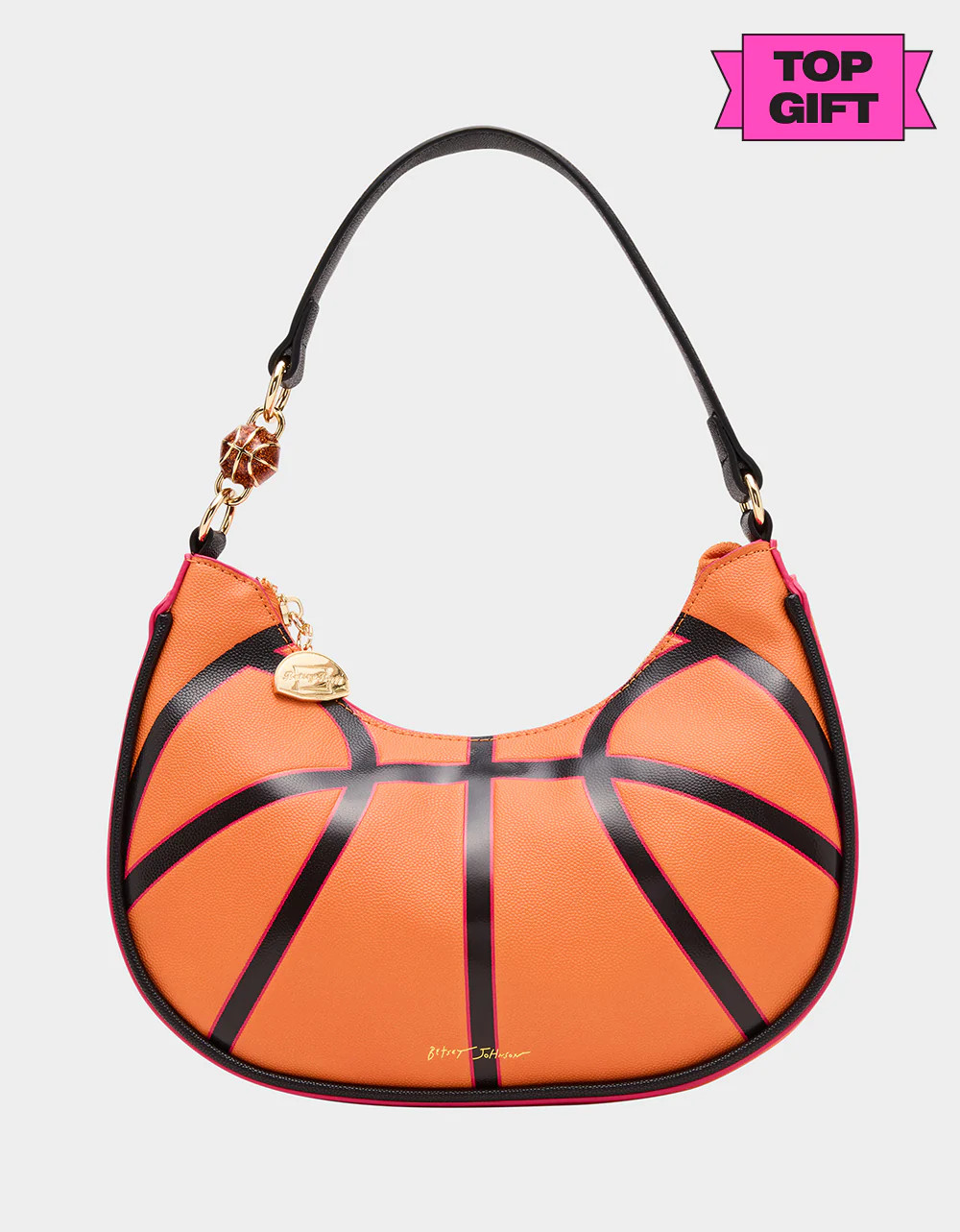 SLAM DUNK SHOULDER BAG ORANGE Women's Basketball Shoulder Bag | Betsey Johnson