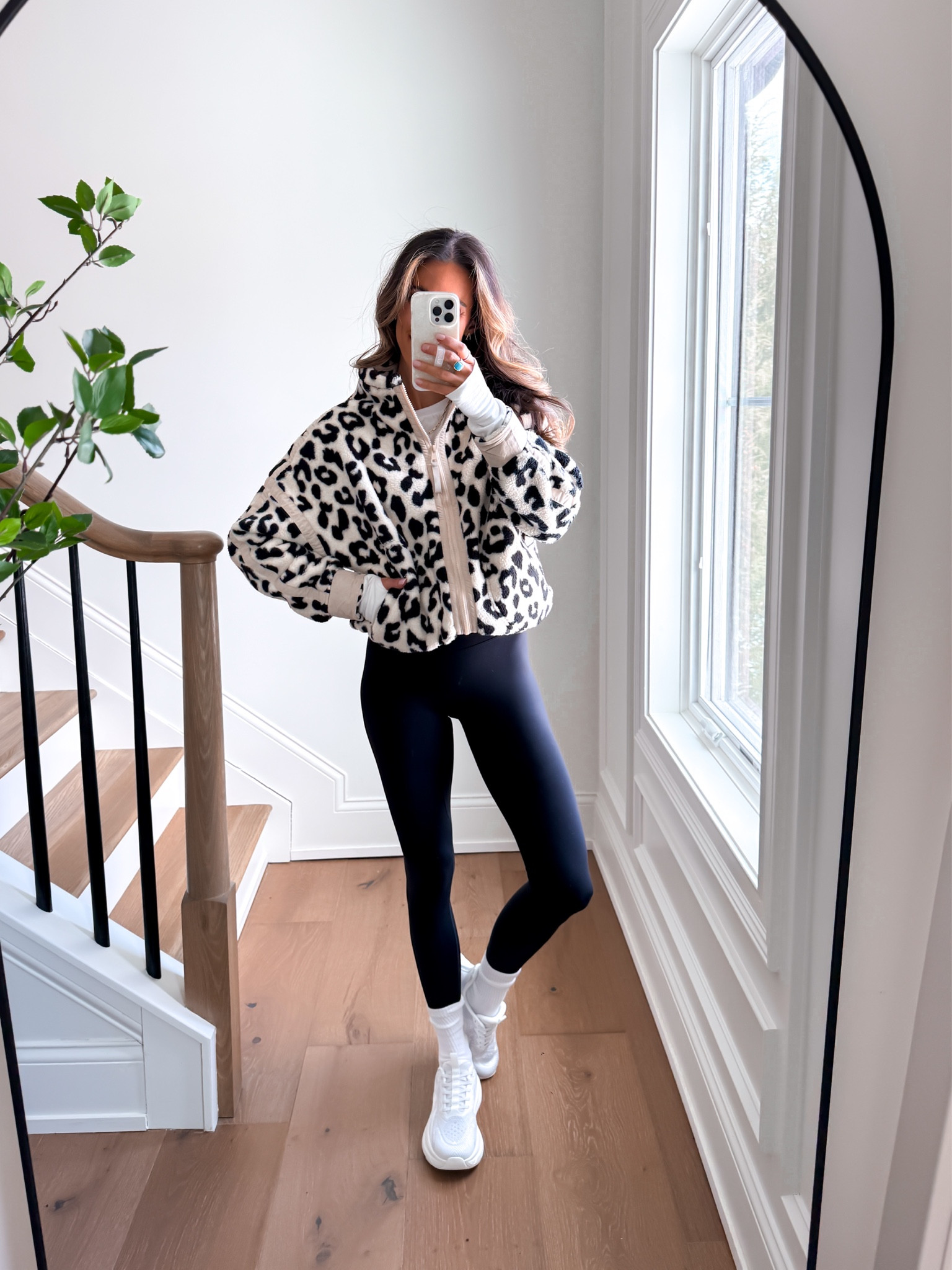 Wearing a small zip up fleece and xsmall leggings 

Leopard pullover 

#LTKdayinmylife #LTKSeasonal #LTKmomlife