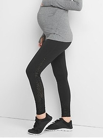 Maternity GapFit Blackout Technology gFast full panel mesh-side leggings | Gap US