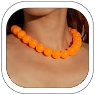 Colorful Chunky Beaded Necklace for Women Blue Green Pink Red Beads Choker Necklaces Acrylic Bead... | Amazon (US)