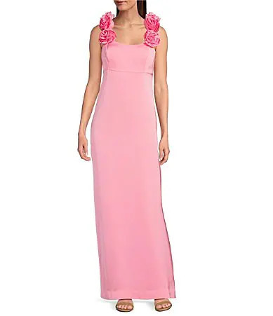 Lilly Pulitzer Aamira Sioree Satin Scoop Neck Sleeveless Maxi Dress - 10 | Dillard's