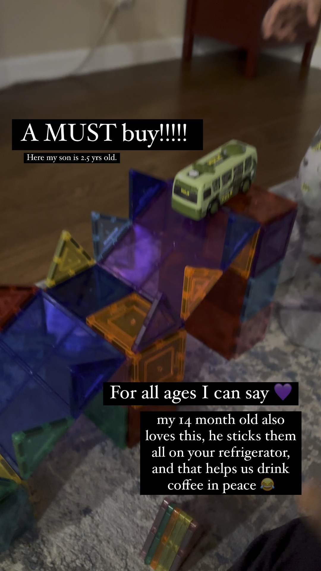 Magnetic tiles! Must buy for baby/toddlers/preschoolers 

Best investment 💜

#LTKBaby #LTKBacktoSchool #LTKKids