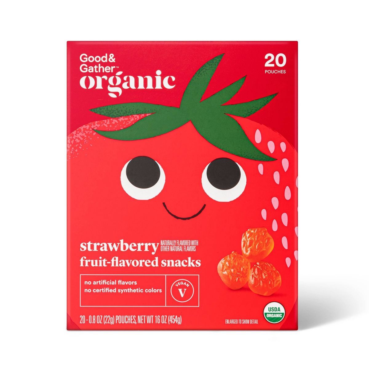 Organic Strawberry Fruit Snacks - 20ct - Good & Gather™ | Target