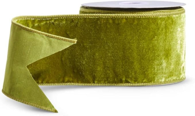 Raz Imports Apple Green Velvet Ribbon, 30-Foot Length, Christmas Decoration | Amazon (US)