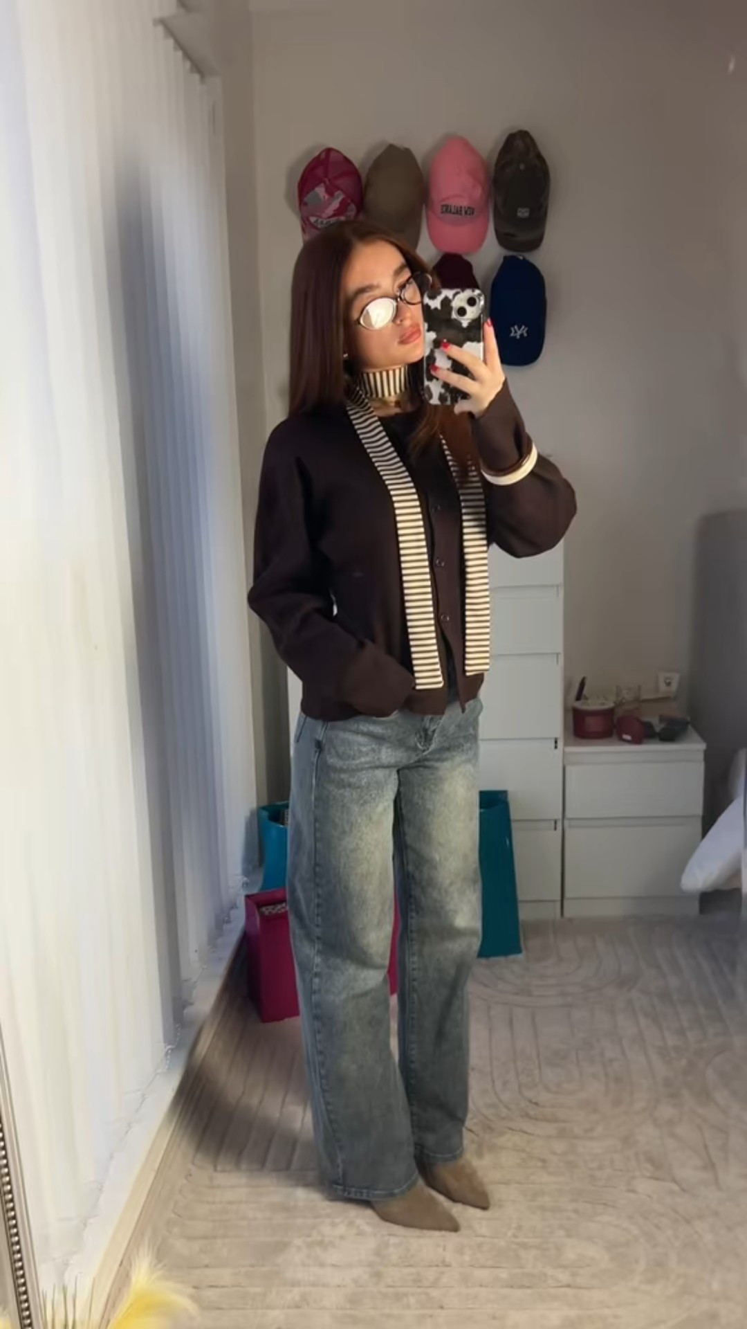 Little bit of brown🤎🧸 -OOTD -Browns -Point boot -Fake glasses -Workwear -Stripes -Neck scarf

#LTKpetite #LTKworkwear #LTKuk