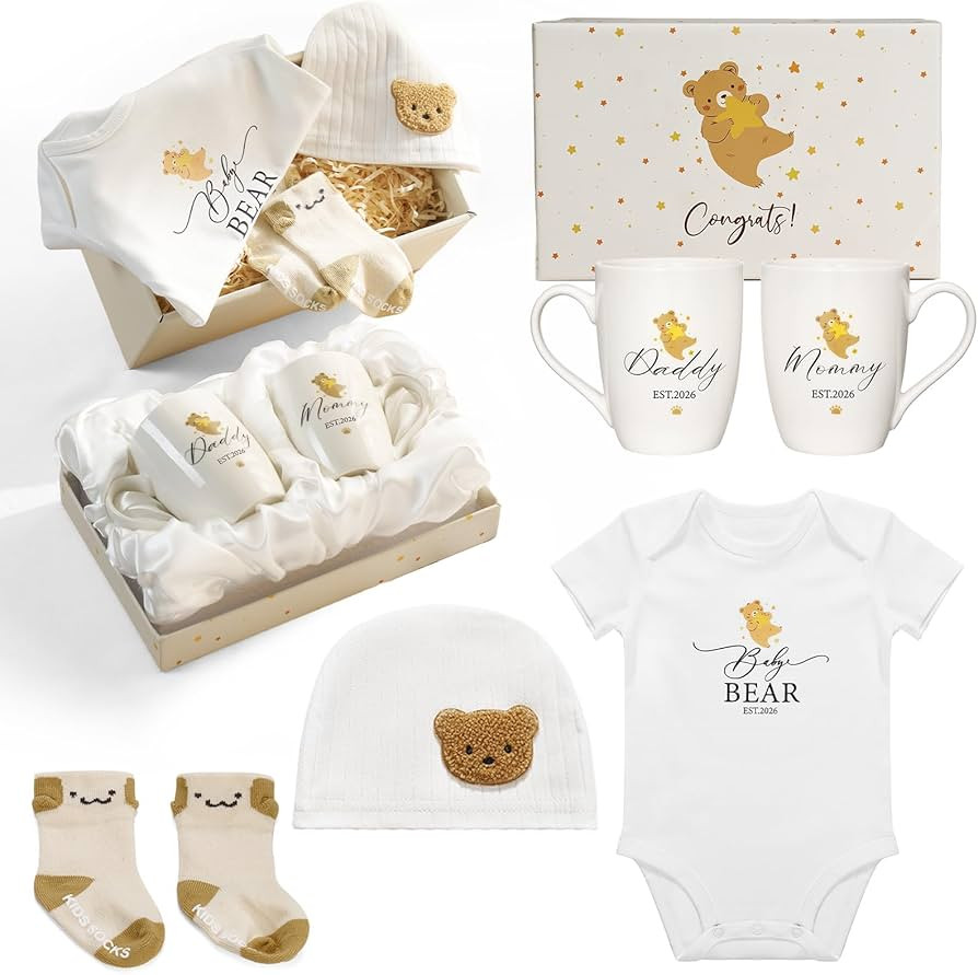 AW BRIDAL New Mom Gifts for Women 2026, New Parents Gift for Couples, Baby Gift Basket for Boys G... | Amazon (US)
