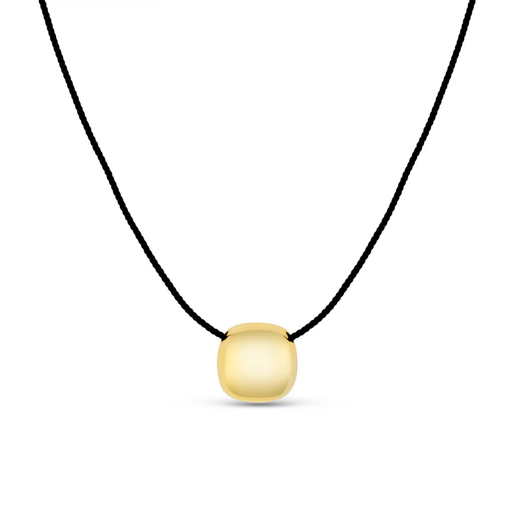 Polished Domed Square Adjustable Cord Necklace | Orelia