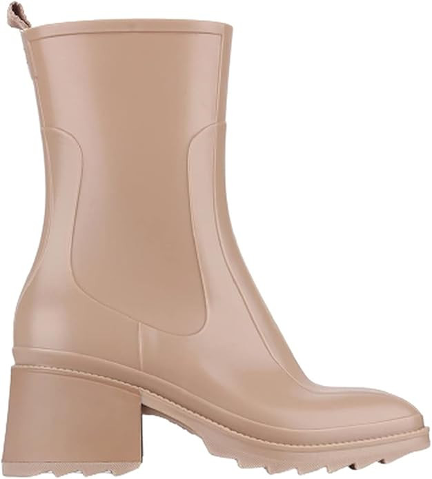 Womens Mid Calf Booties with Chunky Block Heels | Amazon (US)