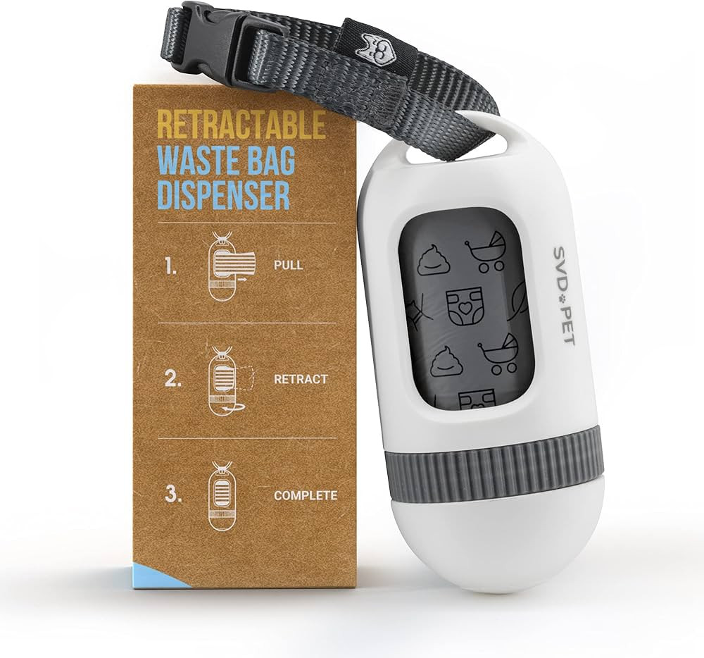 SVD.PET poop bag Dispenser, Retractable waste bag Fits Any Dog Leash, Compostable, poop bag Holde... | Amazon (US)