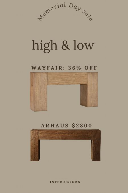 This very popular consul table from arhaus is gorgeous, but the price is high. Found this very similar one on Wayfair that is on sale for 36% off, you don’t see it discounted this much on sale for Memorial Day, entryway, furniture, living room, furniture

#LTKSaleAlert #LTKStyleTip #LTKHome