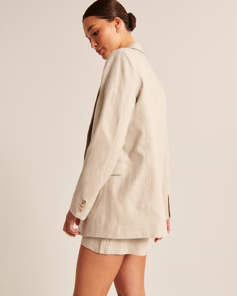 Premium Linen Blazer | Abercrombie & Fitch (UK)