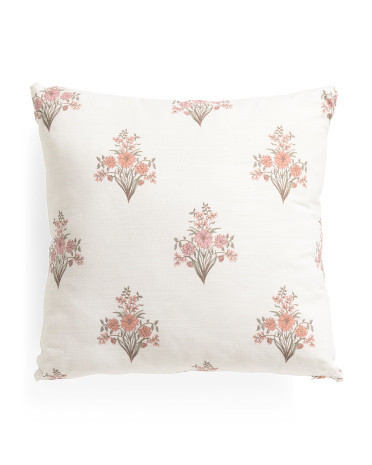 20x20 Washed Printed Cotton Blend Slub Pillow | TJ Maxx