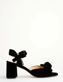 Minnie Velvet Sandal - Black | Penelope Chilvers