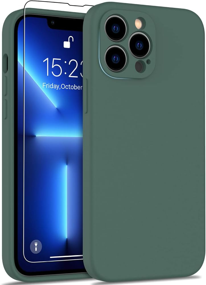 DEENAKIN iPhone 13 Pro Max Case with Screen Protector,Pass 16ft Drop Tested Durable Soft Silicone... | Amazon (US)