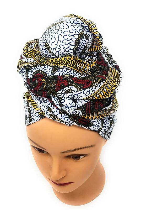 African Print Head wraps Ankara Turban Headwrap Wax African Fabric Head Wrap Women Head Scarf | Amazon (US)