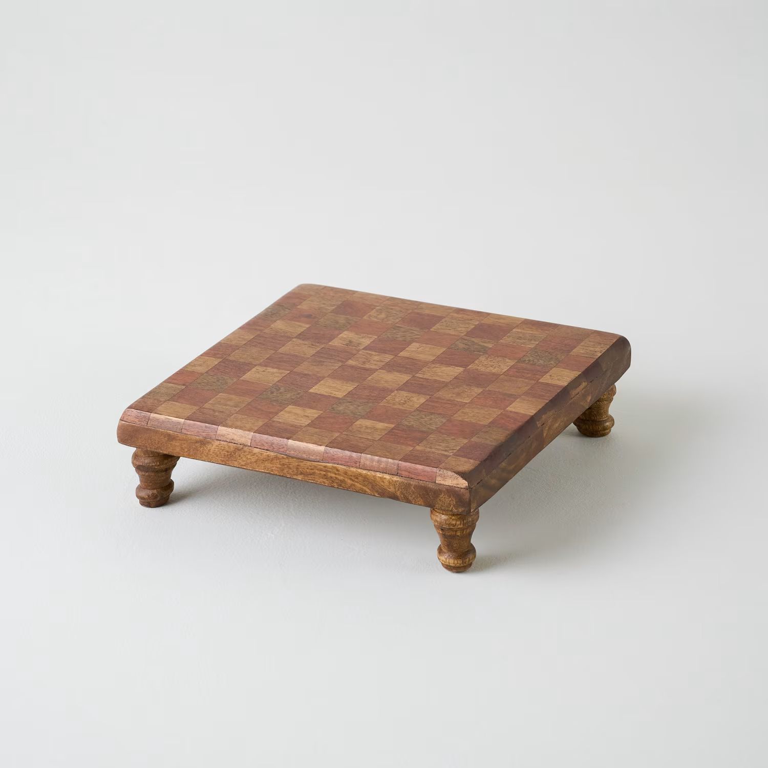 Checkered Wood Riser | Magnolia