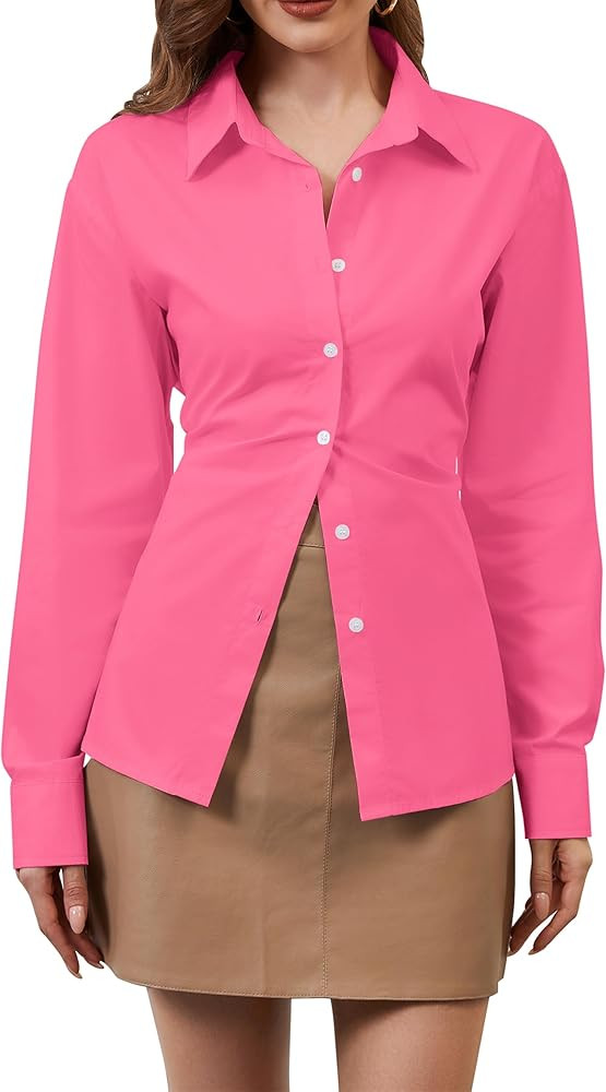 MISSACTIVER Button Down Shirt Tunics Blouse Corset Tops | Amazon (US)