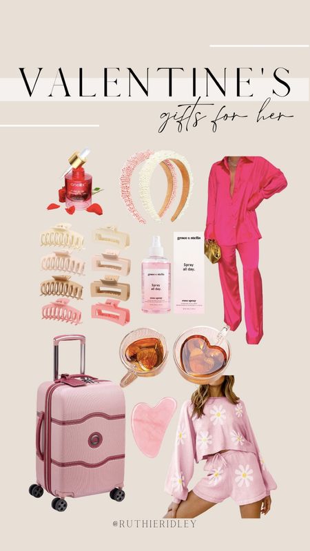 The perfect gift for her on Valentine’s Day!! Luggage, accessories, lounge set, pj set, two piece set, skincare, hair accessories

#LTKstyletip #LTKSeasonal #LTKbeauty