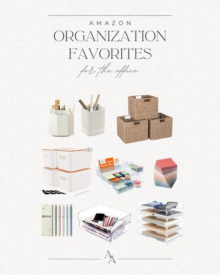 Amazon organization essentials for the office! // office bins // pen holders // drawer organization 

#LTKfindsunder50 #LTKfindsunder100 #LTKhome