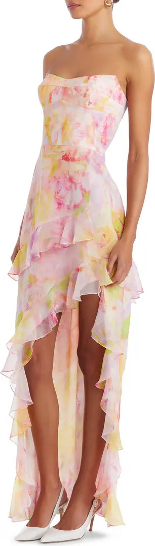 Magnolia Floral Strapless Gown | Nordstrom