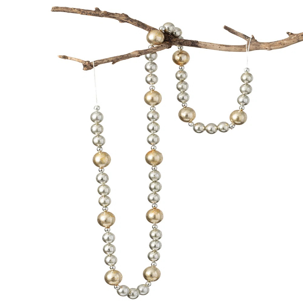 Summerdale 5' Gold Bead Novelty Garland | Wayfair North America