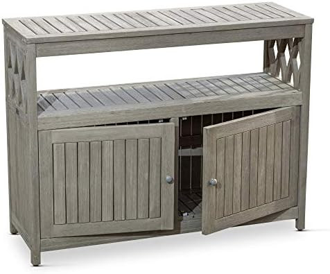 DTY Outdoor Living Longs Peak Eucalyptus Sideboard, Driftwood Gray | Amazon (US)