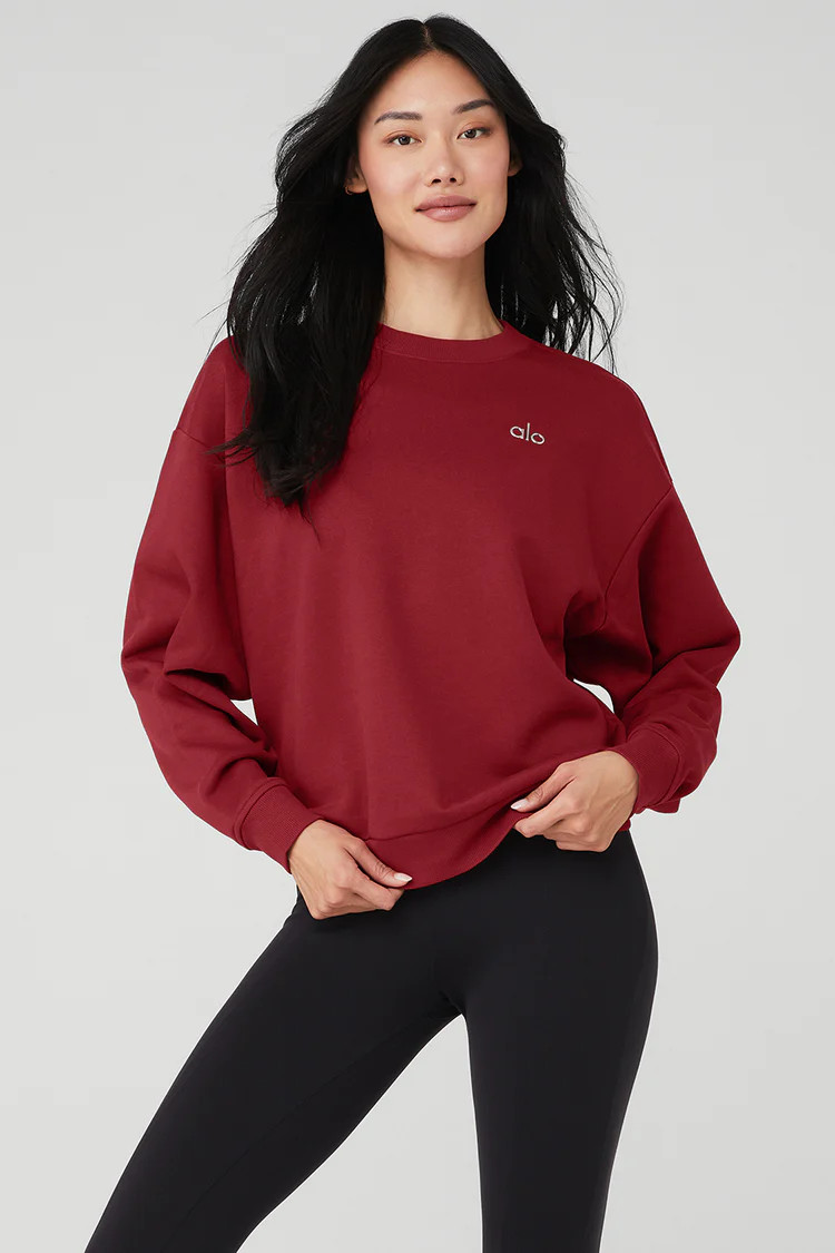 Accolade Crew Neck Pullover - Victory Red | Alo Yoga (US)