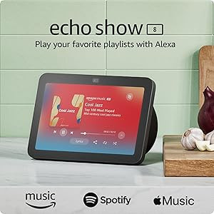 Echo Show 8 (3rd Gen, 2023 release) | 8" HD Alexa smart display with spatial audio | Charcoal | Amazon (US)