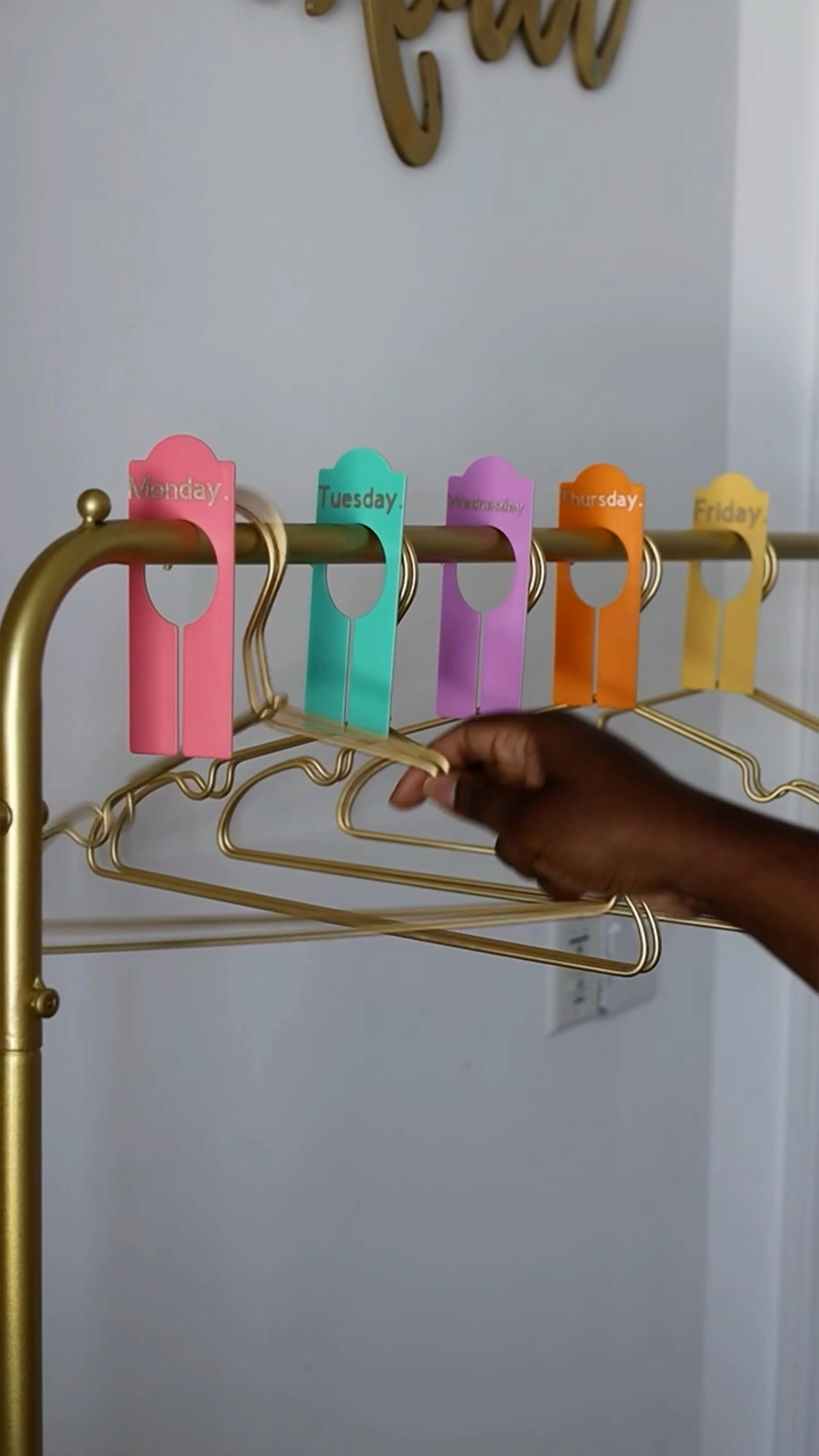 Back to School clothes organization. I used my cricut to the stand the week labels, but I linked some affordable premade options below. You can also use letter stickers from Hobby Lobby 

#LTKstyletip #LTKBacktoSchool #LTKkids