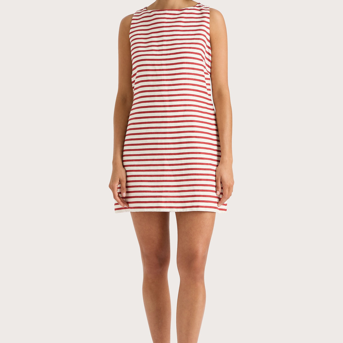Kelly Mini Dress Breton Stripe Red | Faithfull (AU)