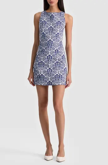 Alice + Olivia Eva Print Structure Sleeveless Minidress | Nordstrom | Nordstrom