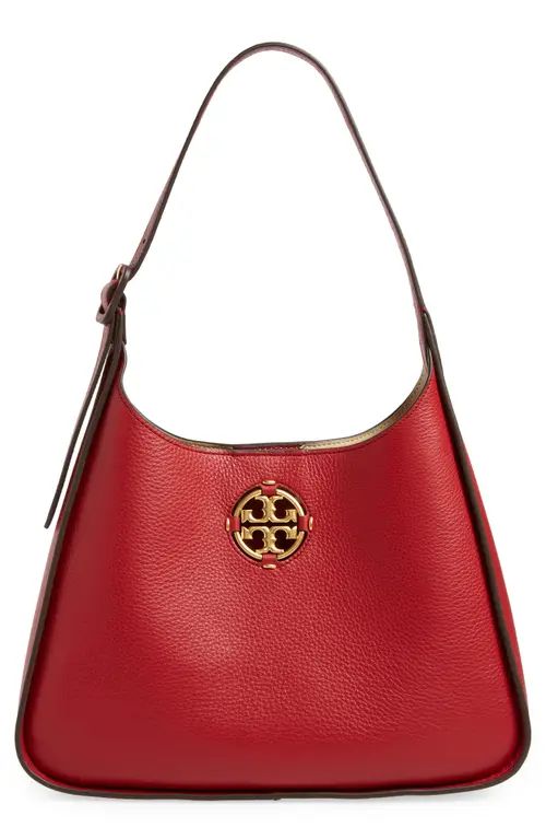 Tory Burch Miller Leather Hobo Bag in Loganberry at Nordstrom | Nordstrom