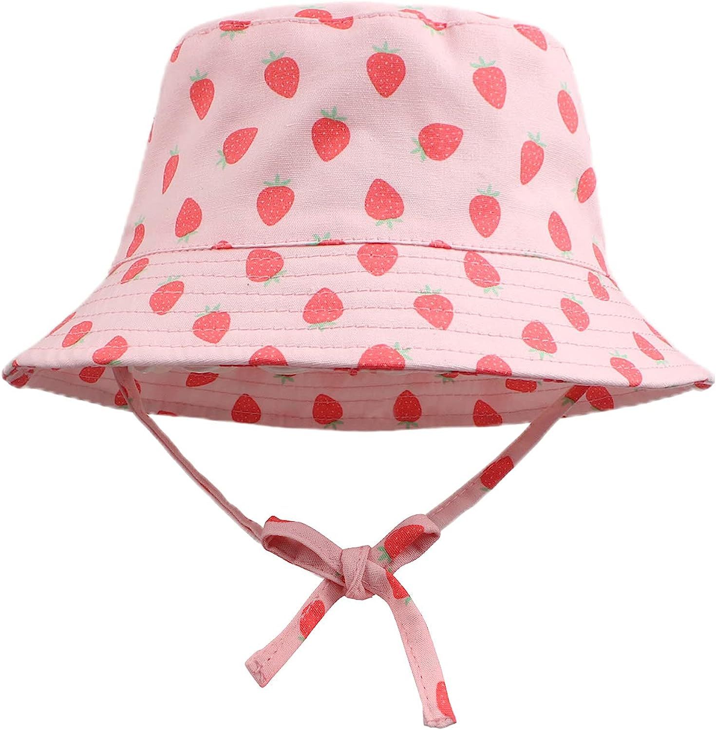 Baby Girl Bucket Hats Cotton Bow Baby Summer Hat Infant Toddler Girls Sun Cap Kids Beach Hats 0-2... | Amazon (US)