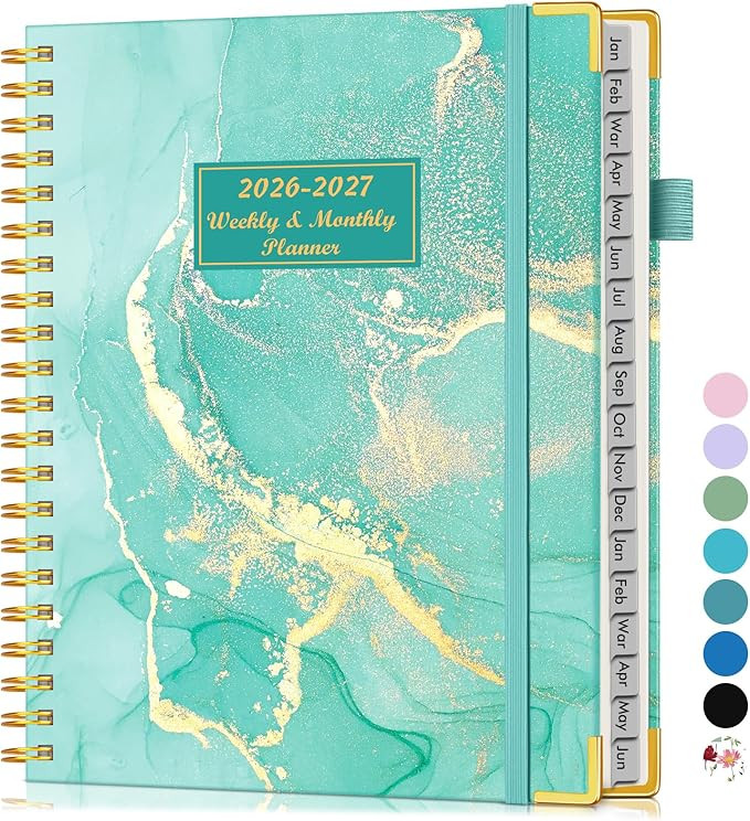 Planner 2026-2027, 18 Months Weekly and Monthly Hardcover Planner, January 2026 - June 2027, 8.5"... | Amazon (US)