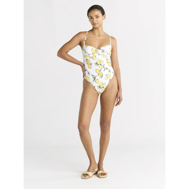 Free Assembly Women's Underwire One Piece Swimsuit, Sizes XS-XL | Walmart (US)