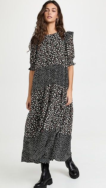 Floral & Dot Print Maxi Dress | Shopbop