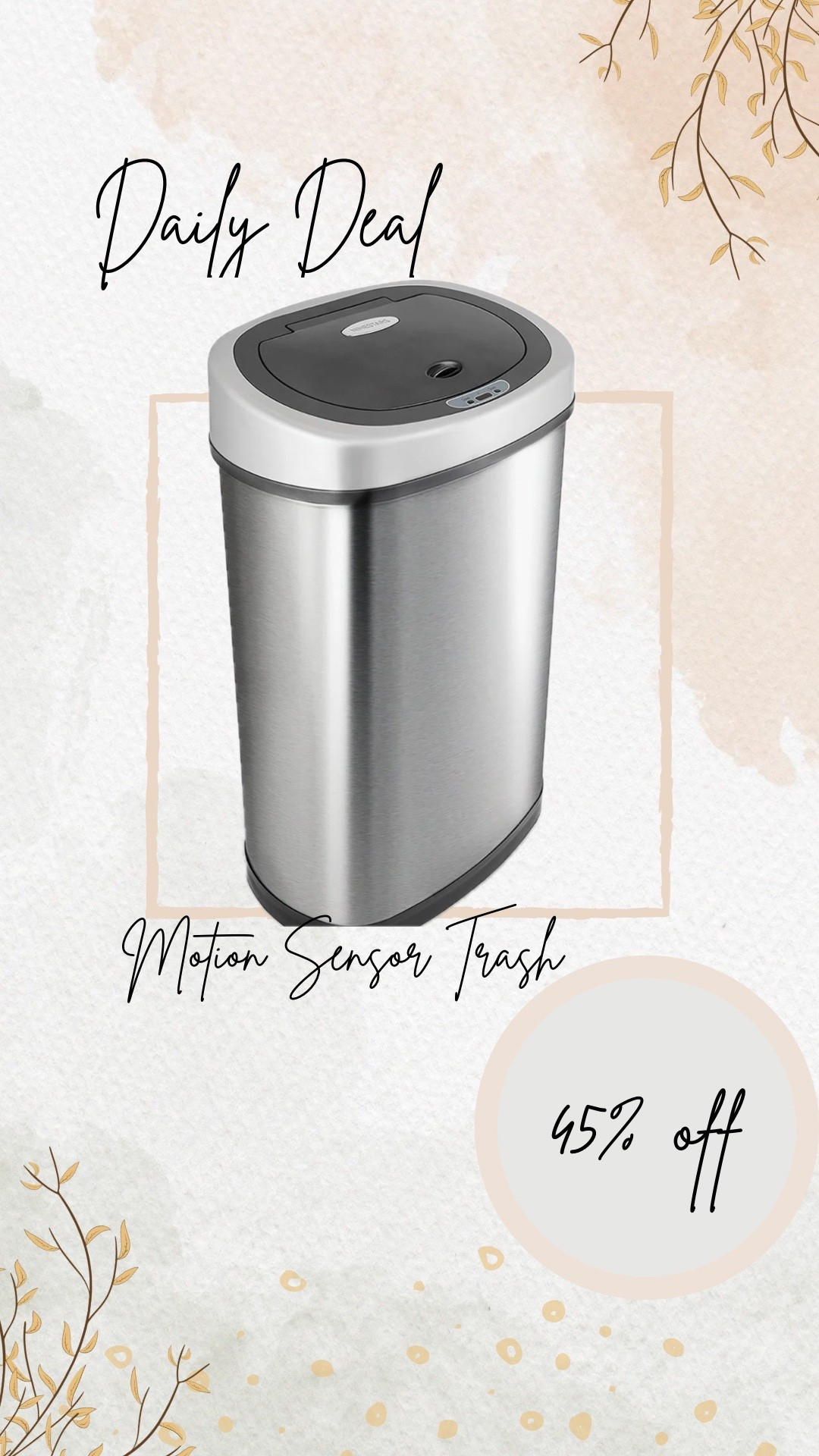 Motion sensor trash can. This is the one we have (and have had for YEARS) and we love it. 

lifestyle finds, mom life essentials, amazon finds, realistic mom life, everyday essentials, time saving products, busy mom routine, practical lifestyle products, home organization hacks, deals and steals shopping

#LTKHome #LTKstorytime